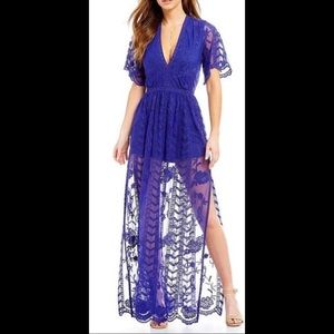 GB Gianni Bini cobalt blue maxi dress